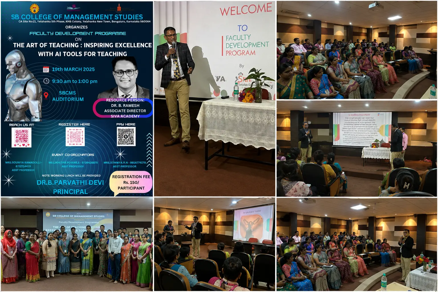 Faculty Development Programme on **&ldquo;The Art of Teaching: Inspiring Excellence with AI Tools for Teaching,&rdquo;** aimed at enhancing faculty members&rsquo; teaching practices through innovative and effective AI-based tools.