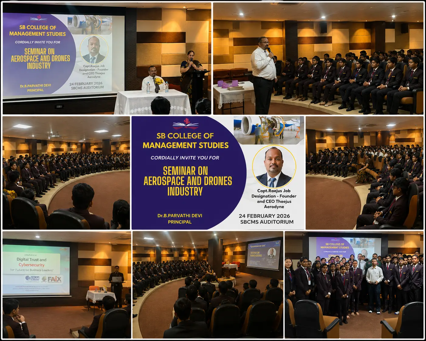 Seminar on Aerospace and Drone Industry by Mr. Reajus Job and Drone Training Session by Mr. Staines at SBCMS